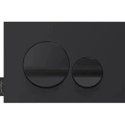 Wc Suspendu|Jacob Delafon Pack WC suspendu sans bride Struktura+ bâti-support + plaque Noir brillant/Noir mat