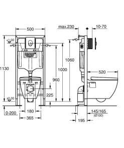 Grohe Pack WC suspendu sans bride Solido Harmony