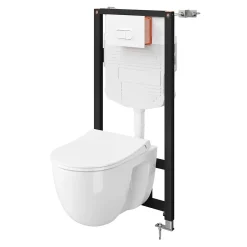 GoodHome Pack WC suspendu sans bride + bâti, Winam