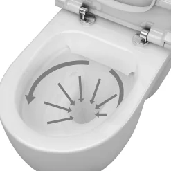 GoodHome Pack WC suspendu sans bride + bâti, Winam