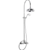 Colonne De Douche Hydromassante|Paffoni Ricordi Colonne de douche vintage complète avec mélangeur + Douchette à main + Flexible, Chrome (ZCOL000)