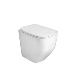 Wc À Poser|Kiamami Valentina Paire De Bidet Et Wc Sur Pied Blanc Mat Avec Couvercle De Toilette