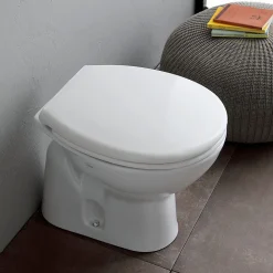 Wc À Poser|Kiamami Valentina Paire De Sanitaires Au Sol Wc Et Bidet En Céramique Blanche - Cipro
