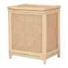 Meuble Buanderie|Vente-unique Panier à linge en rotin finition cannage avec couvercle - L. 45 x P. 33 x H. 56 cm - Naturel - CALYMA
