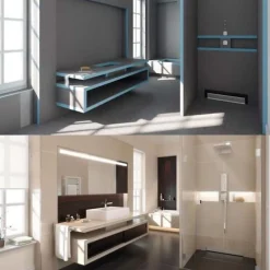 Panneau Mural De Salle De Bains|Wedi Panneau de construction 125 x 60 x 0,6 cm