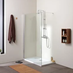 Paroi De Douche| Panneau de douche fixe en verre clair 8 mm - walk in