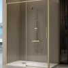 Porte De Douche|Kassandra Panneau de douche lateral fixe pour paroi de douche DELTA or brosse 66.5-69 cm