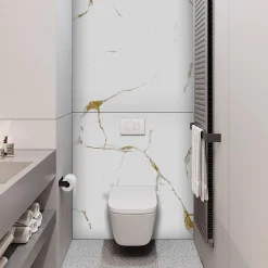 Kobert-in Panneau d'habillage pour bâti,support WC suspendu, 1200x1200x4 mm, finition Marbre Or, Calacatta Gold KOBERT,IN
