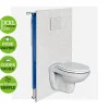 Wc Suspendu|Kobert-in Panneau d'habillage pour bâti,support WC suspendu, 1200x1200x4 mm, finition Marbre Gris, Versilla KOBERT,IN