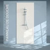 Mon Marché Déco Panneau Douche PVC Terrazzo Blanc - L. 240 x l. 100 x ép. 1 cm