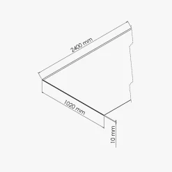 Mon Marché Déco Panneau Douche PVC Terrazzo Blanc - L. 240 x l. 100 x ép. 1 cm