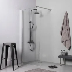 Paroi De Douche| Panneau fixe pour porte de douche cm 100 verre clair 6 mm - walk in