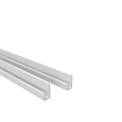 AICA Sanitaire Panneau mural de douche Blanc 40 x 210 cm mural aluminium avec 1 profile - Étanche, durable et facile à nettoyer