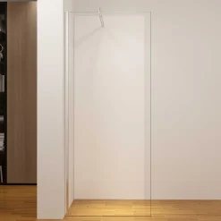 Panneau Mural De Salle De Bains|AICA Sanitaire Panneau mural de douche Blanc 90 x 210 cm mural aluminium avec 1 profile - Étanche, durable et facile à nettoyer