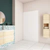 AICA Sanitaire Panneau mural de douche blanc 90x210cm,Panneaux muraux salle de bain habillage mural aluminium