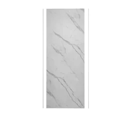 Panneau Mural De Salle De Bains|AICA Sanitaire Panneau mural de douche effet blanc marbre 80 x 210 cm mural aluminium avec 1 profile - Étanche, durable et facile à nettoyer