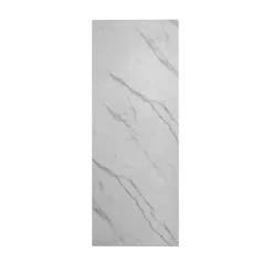 AICA Sanitaire Panneau mural de douche effet blanc marbre 100 x 210 cm mural aluminium - Étanche, durable et facile à nettoyer