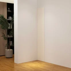 AICA Sanitaire Panneau mural de douche Ivoire 40 x 210 cm mural aluminium - Étanche, durable et facile à nettoyer