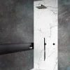 Autres Panneau mural de douche resine effet marbre blanc 250x100 cm Natte d'etancheite periferique integree