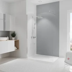Schulte Panneau mural de salle de bains l.120x255 cm, gris argenté, DécoDesign