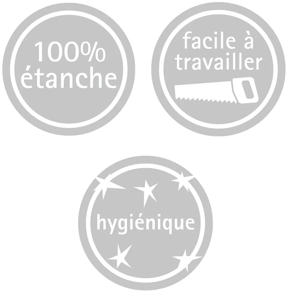 Panneau Mural De Salle De Bains|Schulte Panneau mural de salle de bains l.100 x H.210 cm, blanc effet structuré, Décodesign vendu par 2