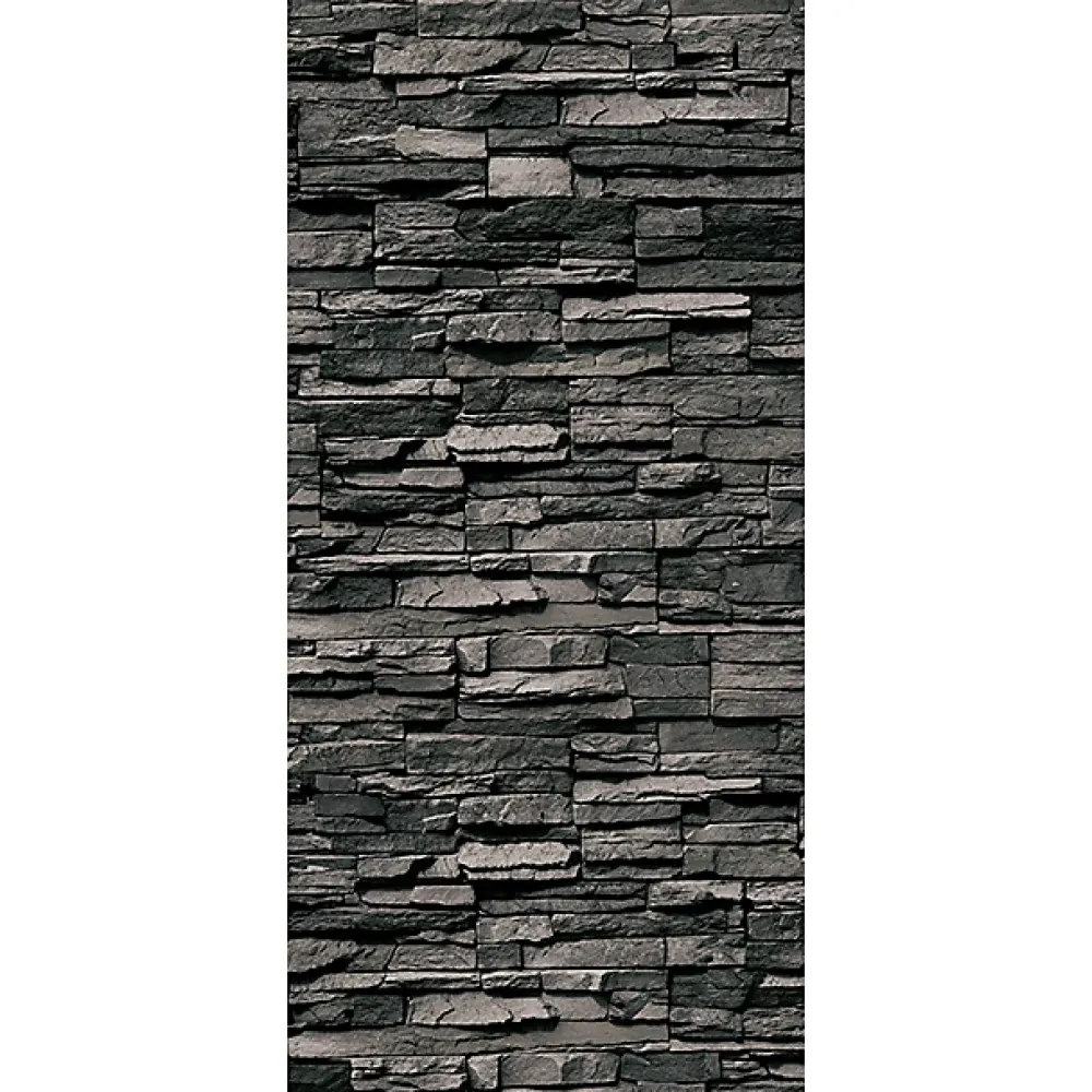Schulte Panneau mural de salle de bains l.100 x H.210 cm, effet parement pierre gris, Décodesign vendu par 2