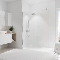 Schulte Panneau mural de salle de bains l.150x255 cm, décor marbre blanc brillant, DécoDesign