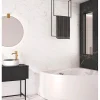 Panneau Mural De Salle De Bains|Kinedo Panneau mural de salle de bain - Kinewall Design - - Marbre blanc - 125x250 cm