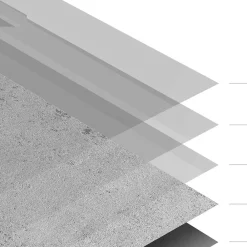 Schulte Panneau mural de salle de bains l.100 x H.255 cm, effet pierre gris clair, DécoDesign
