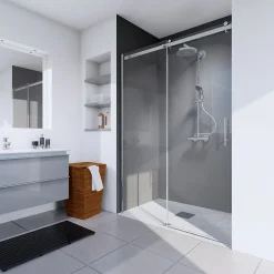 Schulte Panneau mural de salle de bains l.90x255 cm, anthracite, Décodesign couleur vendu par 2