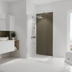 Schulte Panneau mural de salle de bains l.90 x H.210 cm, taupe, DécoDesign Couleur