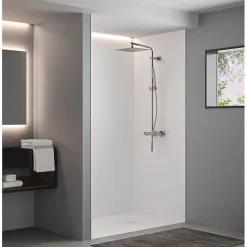 Kinedo Panneau mural de salle de bain - Kinewall Design - - Blanc satiné - 125x250 cm