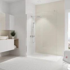 Schulte Panneau mural de salle de bains l.150 x H.255 cm, beige brillant, DécoDesign