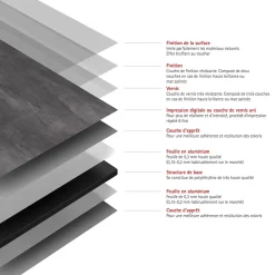 Schulte Panneau mural de salle de bain l.150 x H.255 cm, schiste anthracite, DécoDesign