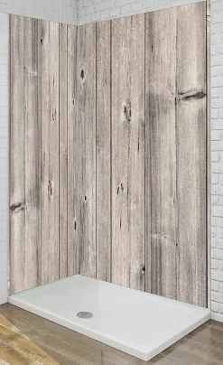 Panneau Mural De Salle De Bains|Ma nouvelle décoration Panneau Mural Douche salle de bain BOIS Grisé 90 cm x 210 cm Ma Nouvelle Déco