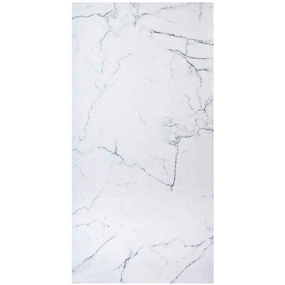 Panneau Mural De Salle De Bains|Autres Panneau mural pour salle de bain resine effet marbre blanc 250x120 cm Natte d'etancheite periferique integree