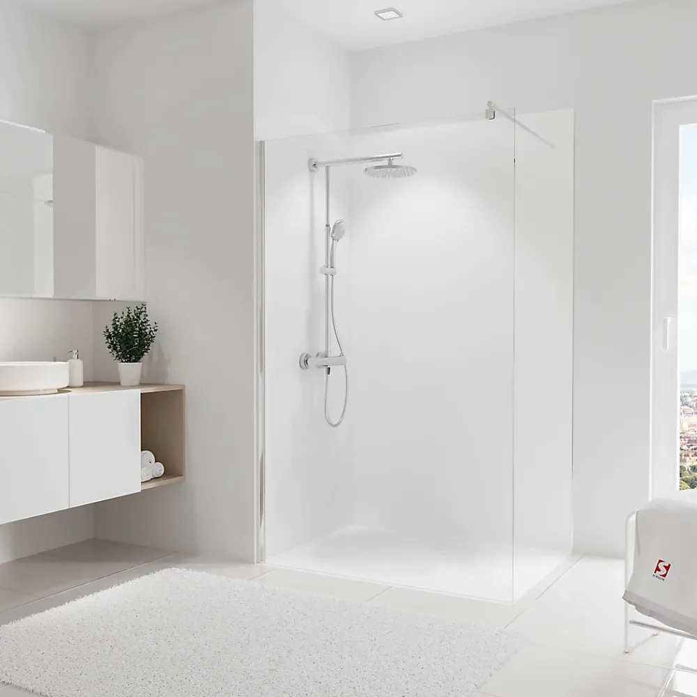 Schulte Panneau mural salle de bains 120 x 210 cm, DécoDesign Couleur, blanc