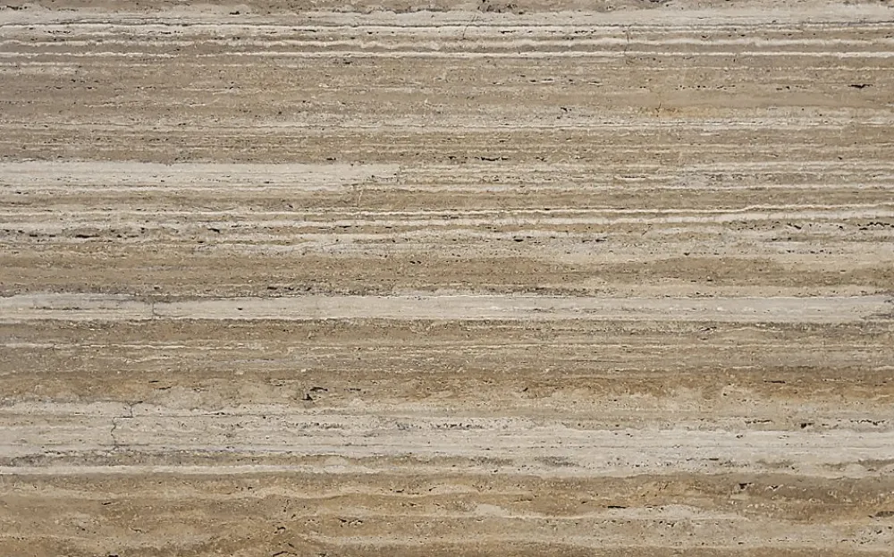 Stone Evolution Panneau 2500x1200x25 mm en véritable Travertin strié sur composite à chants nus