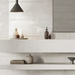 Dumawall+ panneaux muraux douche - dalle pvc gloss travis 37,5 cm ht x 65 cm lg - lot de 8 plaques - 1,95 m2