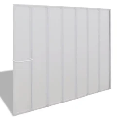 Vidaxl Pare baignoire à 7 volets avec porte-serviettes (140x168 cm - Blanc)