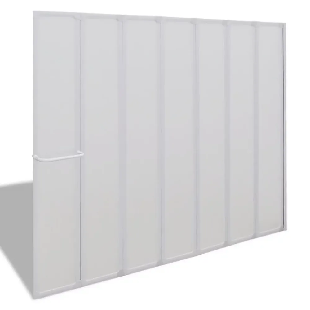 Vidaxl Pare baignoire à 7 volets avec porte-serviettes (140x168 cm - Blanc)