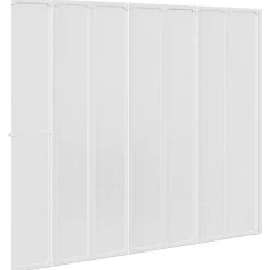 Vidaxl Pare baignoire à 7 volets avec porte-serviettes (140x168 cm - Blanc)