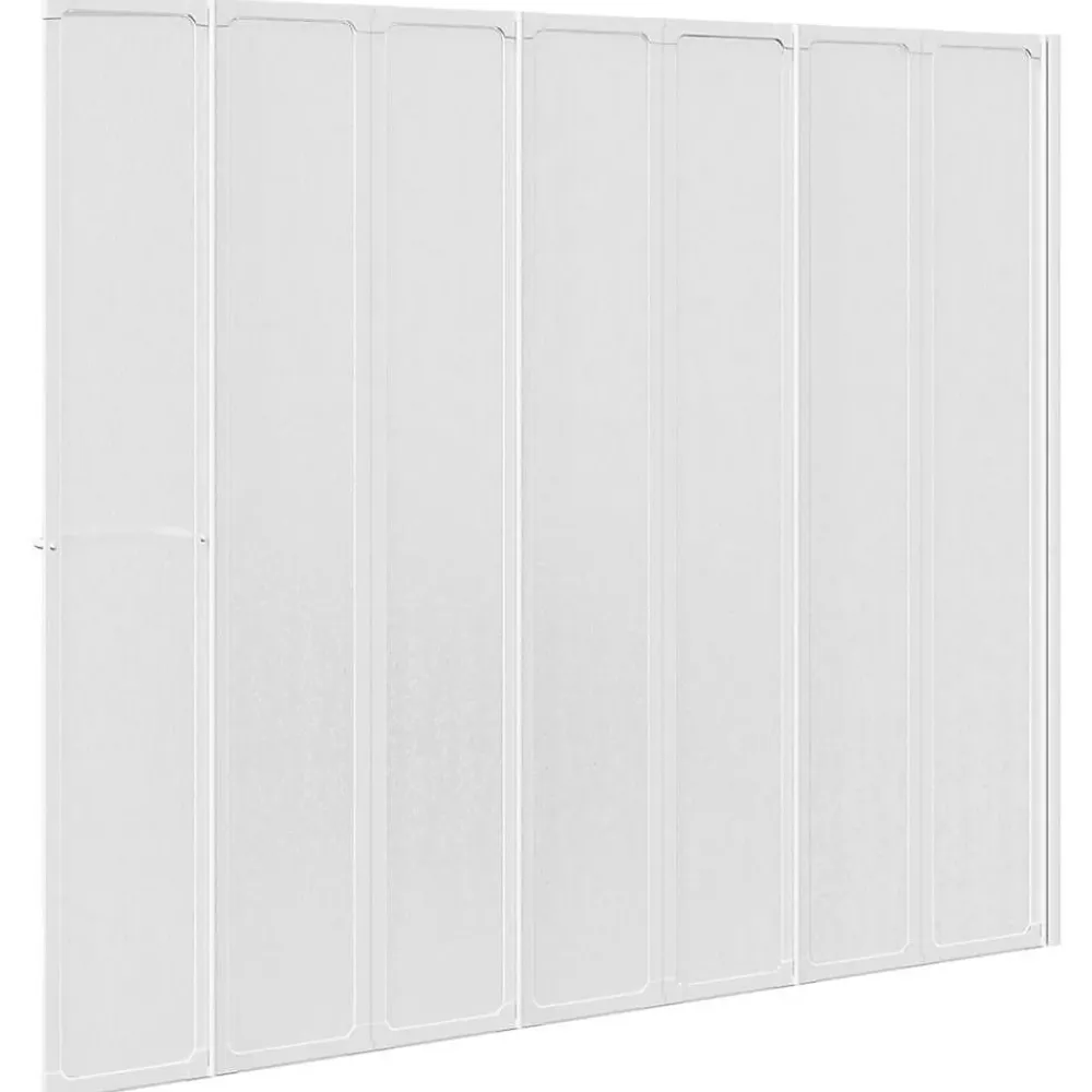 Vidaxl Pare baignoire à 7 volets avec porte-serviettes (140x168 cm - Blanc)