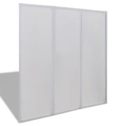 Vidaxl Pare baignoire à 3 volets rétractables (141x132 cm - Blanc)
