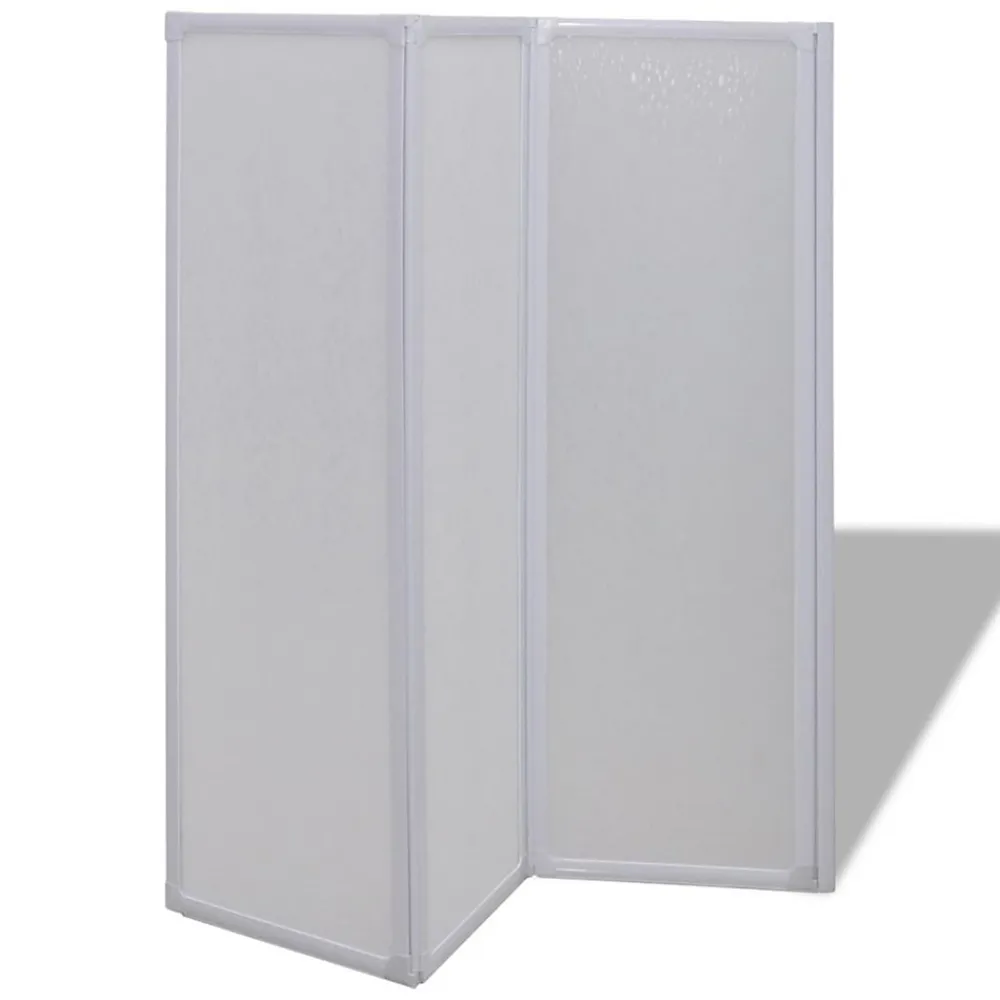Vidaxl Pare baignoire à 3 volets rétractables (141x132 cm - Blanc)