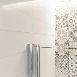 Pare-Baignoire|AICA Sanitaire Pare baignoire 2 volet pliante et pivotant chrome - L.90 x H.140 cm en 6mm verre anticalcaire