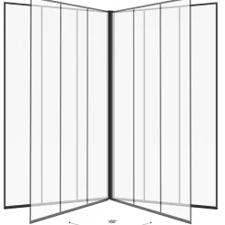 IDMarket Pare baignoire 1 volet 70x120 cm sérigraphié effet verrière avec profilé en aluminium noir