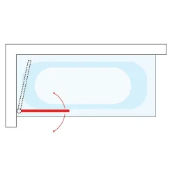 Pare-Baignoire|IDMarket Pare baignoire 1 volet 70x120 cm avec profilé en aluminium argenté