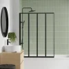 Gelco Pare Baignoire 4 volets - - LEXIA Noir - 110 x 140