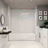 Pare-Baignoire|AICA Sanitaire pare baignoire Argent 70x130cm,paroi fixée,5mm verre anticalcaire,style industriel et Installation réversible
